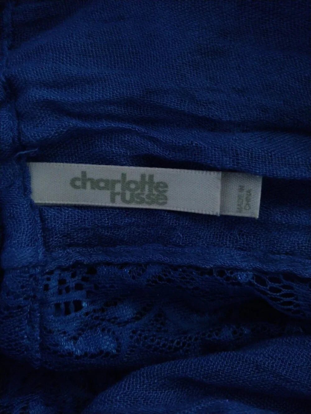 Charlotte Russe Blue Lace Infinity Scarf